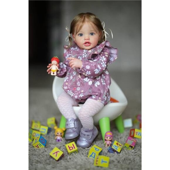 Reborn Baby Doll Girl That Look Real Realistic Silicone Reborn Rosy Cheeks, 24"